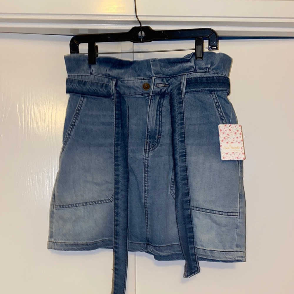 Free People Denim Mini Skirt